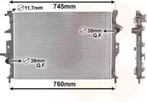 VAN WEZEL 59002186 -  Радиатор, охлаждение двигателя